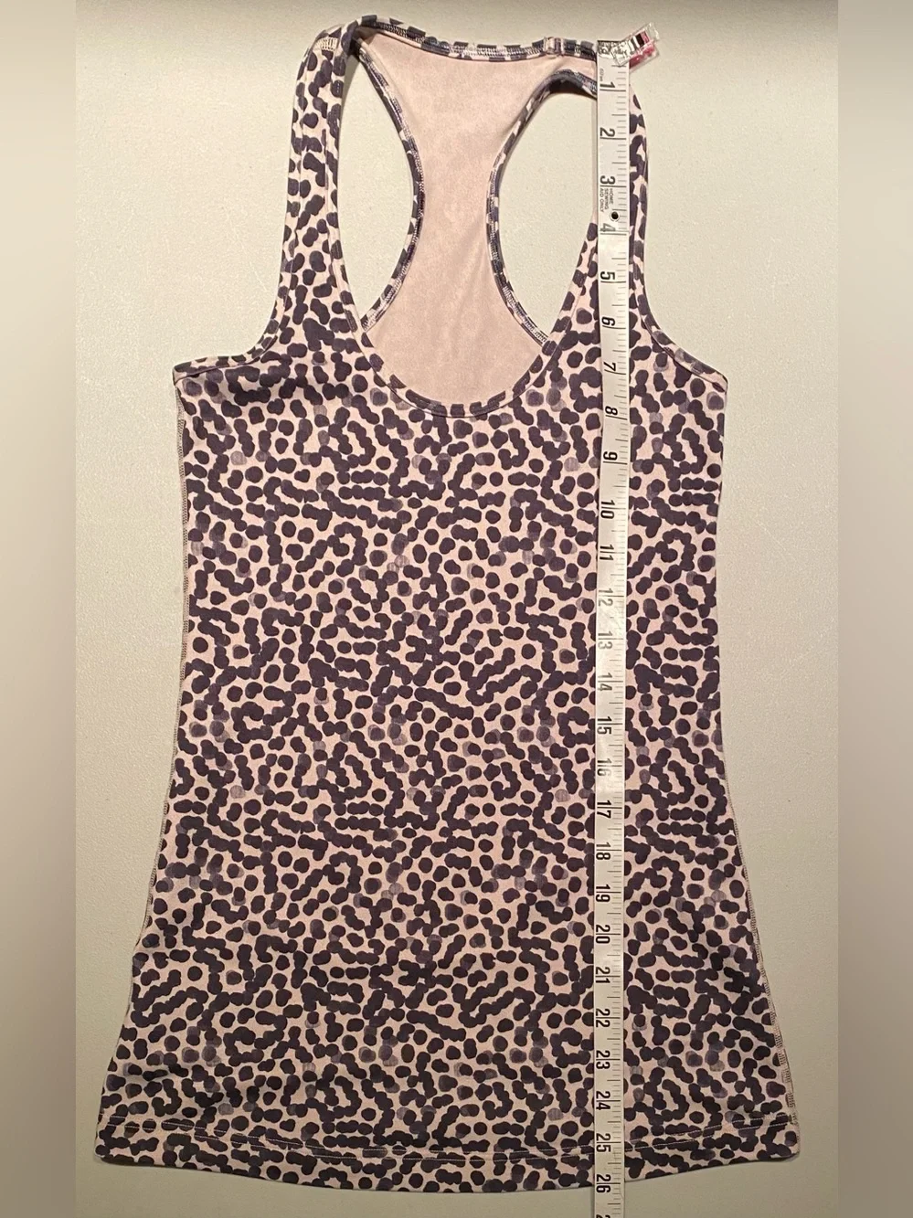 Lululemon Cool Racerback, Ace Spot Grain Black, size 4